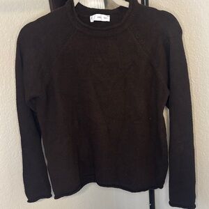 Mango Chocolate Brown Knit Top